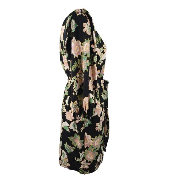 Who What Wear One Shoulder Long Sleeve Mini Dress Womens M Floral Elastic Waist - Picture 6 of 10